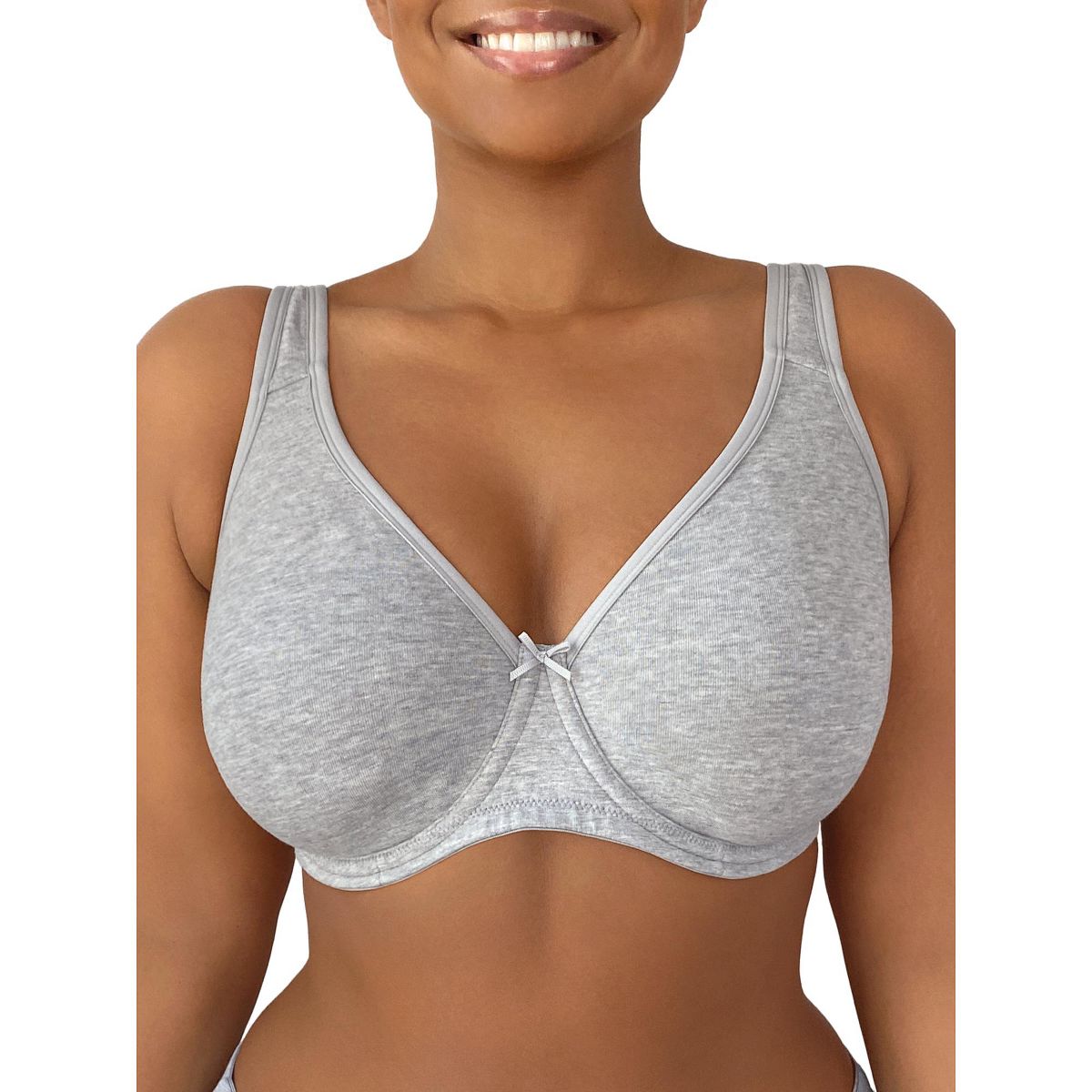 Fit For Me by Fruit of the Loom Womens Plus Size Beyond Soft Cotton Unlined Underwire Bra - thumbnail 5