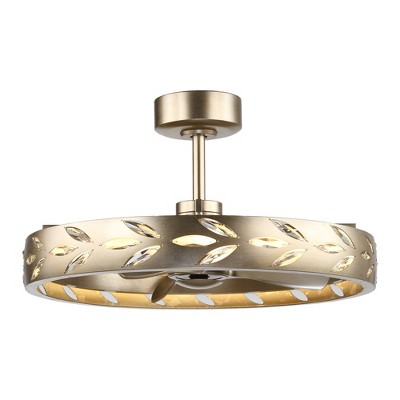 Perimost 29" Silver Modern LED Fandeliers with Remote and Lights