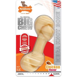 Nylabone Power Chew Knot Bone Big Dog Chew Toy Chicken Flavor - 1 of 4