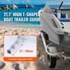 VEVOR Marine Trailer Assistant, 27.6” Flexibly Adjustable Bunk Guide-Ons, Pair of Durable Steel Support Poles, Robust Roller Guide - 3 of 4