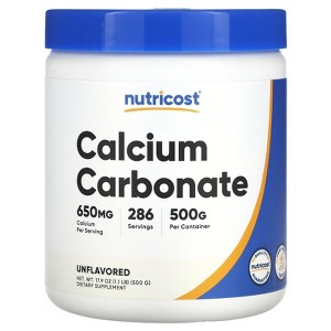 Nutricost Calcium Carbonate, Unflavored, 1.1 lb (500 g) - 1 of 2