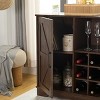 Farmhouse Coffee Bar With Adjustable Storage Shelves, Cabinet Coffee Bar With Smooth Surface, 32 Inch Hight For Kitchen-Cuddlewood - 3 of 4