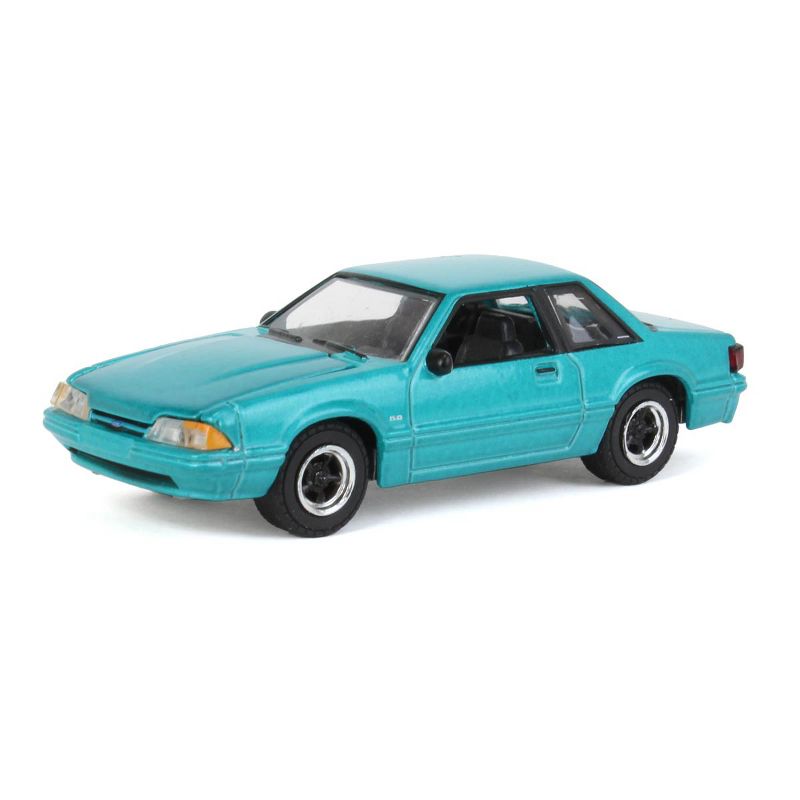Greenlight 1/64 1991 Ford Mustang 5.0 Calypso Green Coupe 51502, 1 of 7