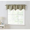 HLC.ME Paris Paisley Rod Pocket Short Scalloped Curtain Valance Basement, Bathroom, Kitchen and Small Windows - 2 of 4