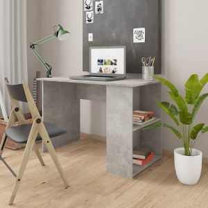 vidaXL Desk White 43.3"x23.6"x28.7" Engineered Wood - 1 of 4