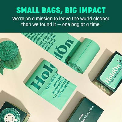 HoldOn Bags Compostable Small Space Trash Bags - 4gal/30ct