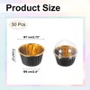 Unique Bargains Round Greaseproof Single-sided Aluminum Foil Cupcake Liners for Party 50 Pcs - 2 of 4