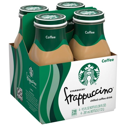 Starbucks Frappuccino Caramel Iced Coffee, 9.5 oz, 4 Pack Bottles 