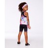 Deux par Deux Girl Colorblock Athletic Tank Top Black with Butterflies Printed - 7-8 Years - 2 of 4