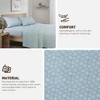 3 Pcs Novelty Printed 100% Cotton Sheet Set, Breathable & Extra Soft Deep Pocket Fitted Sheets for All Seasons, Heavyweight Bedding with Pillow Cases - 3 of 4