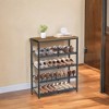 Shoe Rack, 5-Tier Shoe Storage Organizer with 4 Metal Mesh Shelves for 16-20 Pairs and Large Surface for Bags, for Entryway, decorative shoe rack - 2 of 4