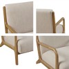 VYNXARIA Mid century modern solid wood frame lounge chair£¬Cream - 4 of 4