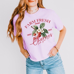 Simply Sage Market Farm Fresh Cherries Boxy Crop Top - 1 of 4