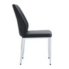 SEVOBAL Dining Chairs 4 Set of Chairs with extended Backrest, Silver Metal Legs for Restaurants, Hotels, Coffee Shops, Black, 17.7"*25"*39" - 4 of 4