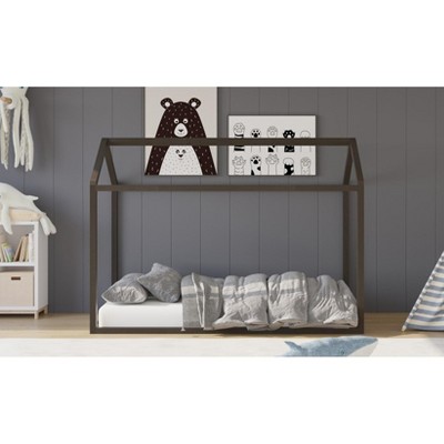 Home Design Perry Twin Solid Wood Canopy Bed