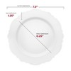 Smarty Had A Party White w/ Silver Rim Blossom Plastic Dinnerware Set - 120 Sets - 4 of 4