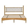 NicBex Full Size Wood Bed Frame with Upholstered Headboard,Wood Slat Support,Large Under Bed Storage,Brown - 3 of 4