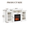coucheta 60 Inch TV Stand, Adjustable Flame Brightness, 0.5-6H Timer, Realistic Log Effect, and Built-In Shelves for a Warm Atmosphere - 2 of 4