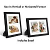 Americanflat 4x6 Double Picture Frame in Black - Composite Wood with Shatter Resistant Glass - Horizontal and Vertical Formats for Wall and Tabletop - 4 of 4