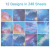 Unique Bargains Origami Paper Double-Sided 12 Style Starry Sky for DIY Arts Crafts Projects 240Pcs - 3 of 4