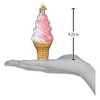 Old World Christmas Blown Glass Ornament for Christmas Tree, Strawberry Swirl Soft Serve - 2 of 4
