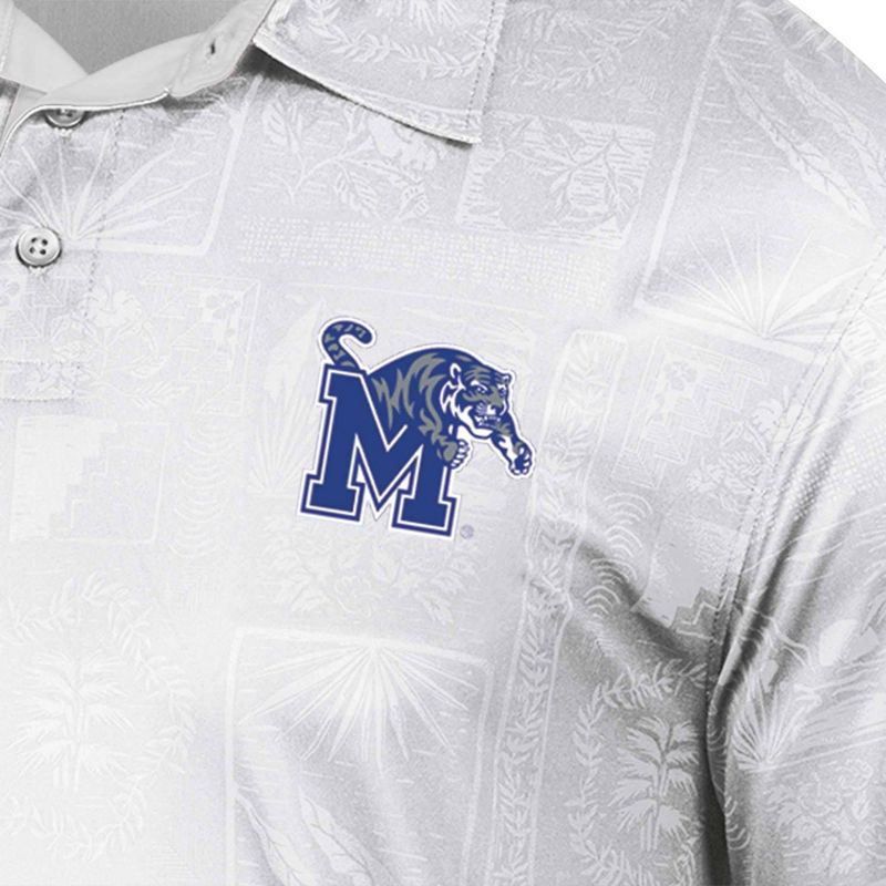 NCAA Memphis Tigers Men&#39;s Tropical Polo T-Shirt, 3 of 4