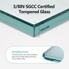 NicBex Bypass Shower Door 76"H Frameless Double Sliding Shower Doors with 3/8 inches (10mm) Thick SGCC Tempered Glass for Bathroom - 3 of 4