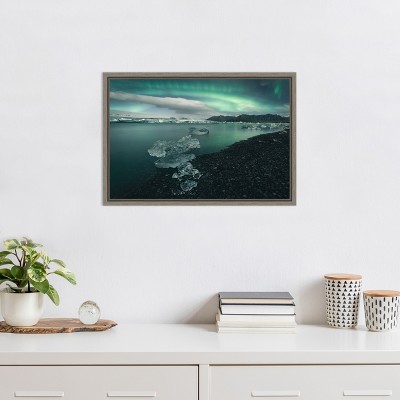 Jokulsarlon Iceland Landscape Framed Canvas Wall Art