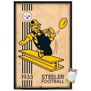 Trends International NFL Pittsburgh Steelers - Retro Logo 14 Unframed Wall Poster Prints - 1 of 4