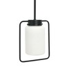 Storied Home Ezra - Metal and Frosted Glass Convertible Flush Mount/Pendant Ceiling Light - 4 of 4