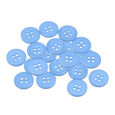 Unique Bargains Sewing Resin Round Flat 4-Hole Replacement Craft Buttons 20 Pcs