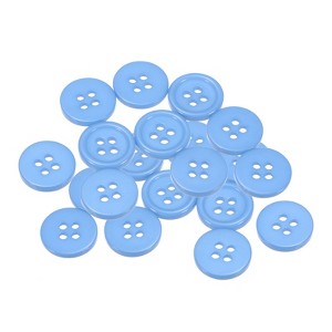 Unique Bargains Sewing Resin Round Flat 4-Hole Replacement Craft Buttons 20 Pcs - 1 of 4