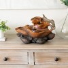 9" Resin Indoor Tabletop Tiered Leaf Fountain with LED Lights Brown - Alpine Corporation - 2 of 4