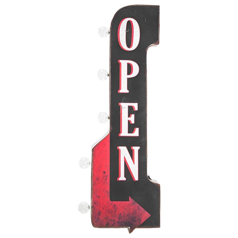 Vintage Open LED Marquee Arrow Sign Black - American Art Decor, 6 of 7