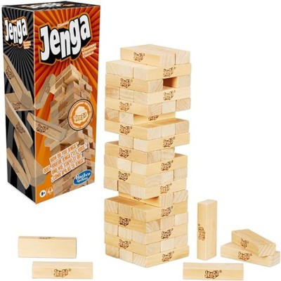 Probe Hues Jenga Classic Hardwood Stacking Game, Ages 6+