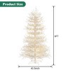 SKRAN 4 FT Aspen Fir Artificial Christmas Tree, Hinged Xmas Tree with 280 Snow Flocked Branch Tips, Holiday Coral Christmas Tree for Home Party Decor - 4 of 4