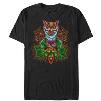 Men's Lost Gods Space Owl T-shirt - Black - Large : Target