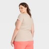 Women's Slim Fit Short Sleeve Ribbed Scoop Neck T-Shirt - A New Day™ - 2 of 3