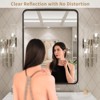 Vynxaria 24x32 Inch Black Aluminium Frame Bathroom Mirror - Modern & Distortion-Free Reflection - 2 of 4