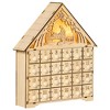 Cesicia Christmas Advent Calendar, Tabletop Xmas Wooden House Holiday Decoration - 2 of 4