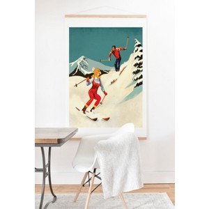 The Whiskey Ginger Retro Skiing Couple 8" x 10" Art Print and Hanger - Society6 - 1 of 2