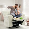 Rocking Recliner Chair, 360° Swivel & 30° Rocking, Upholstered Fabric Nursery Chair with Side Pockets - 2 of 4