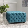Velvet Upholstered Tufted Bench, Ottoman With Button Tufted Diamond Stitch, Modern Footstool,29.00"Wx29.00"Dx18.25"H(2.42*2.42*1.52ft) - 2 of 4