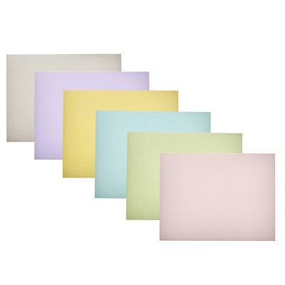 Pastel Blank Flat Panel Note Cards And Colored Envelopes, 100-Count