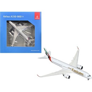 Airbus A350-900 Commercial Aircraft "Emirates Airlines" (A6-EXB) White with Graphics 1/400 Diecast Model Airplane by GeminiJets - 1 of 3
