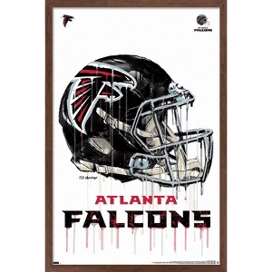 Trends International NFL Atlanta Falcons - Drip Helmet 20 Framed Wall Poster Prints - 1 of 4