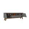 Marcus Mid-Century Modern 4 Shelf TV Stand for TVs up to 70" Gray - Manhattan Comfort - 3 of 4