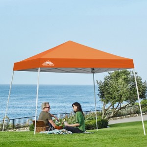 EAGLE PEAK Slant Leg Pop-up Canopy Tent Easy One Person Setup Instant Outdoor Beach Canopy Folding Portable Sports Shelter - 1 of 4