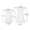 NicBex 1PC/2PCS Outdoor Side Table,Powder-Coated Iron End Table with Flared Design,Patio Table with Pedestal Base,Outdoor Table for Garden,Poolside - 2 of 4