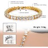 Eternity Bracelet Blue Cubic Zirconia, Sapphire Bracelet, 18K Gold Plated Hypoallergenic Bracelets -7.48inch/190mm - 3 of 4